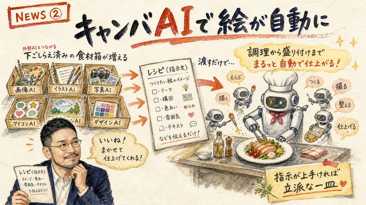 Canva AI 2.0 コネクター強化 ChatGPT Perplexity連携 グラレコ