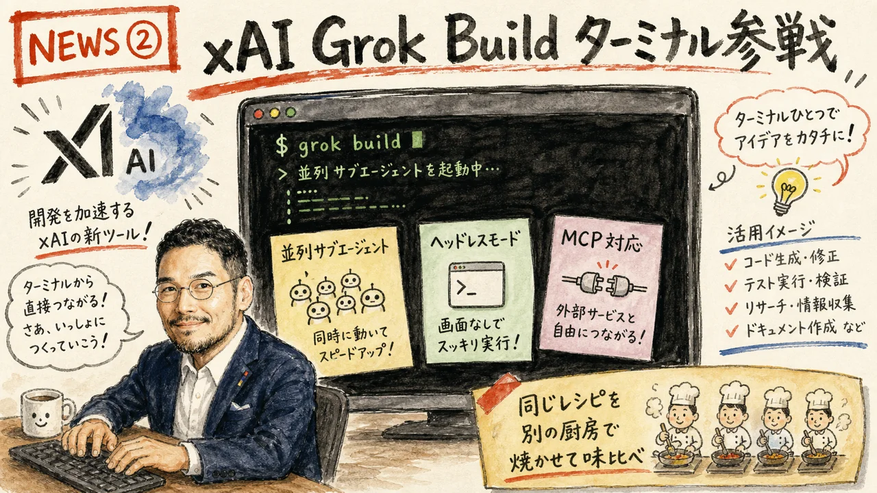 ヘッドライン2番目 xAI 