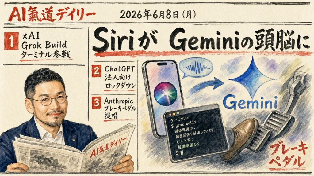 2026年6月8日 AI氣道デイリー 新聞風メインビジュアル