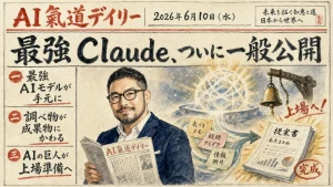 AI氣道デイリー新聞風アイキャッチ:最強Claude一般公開