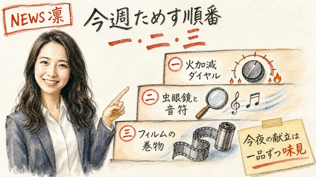 凛の今週のおすすめアクション3つ（図解）