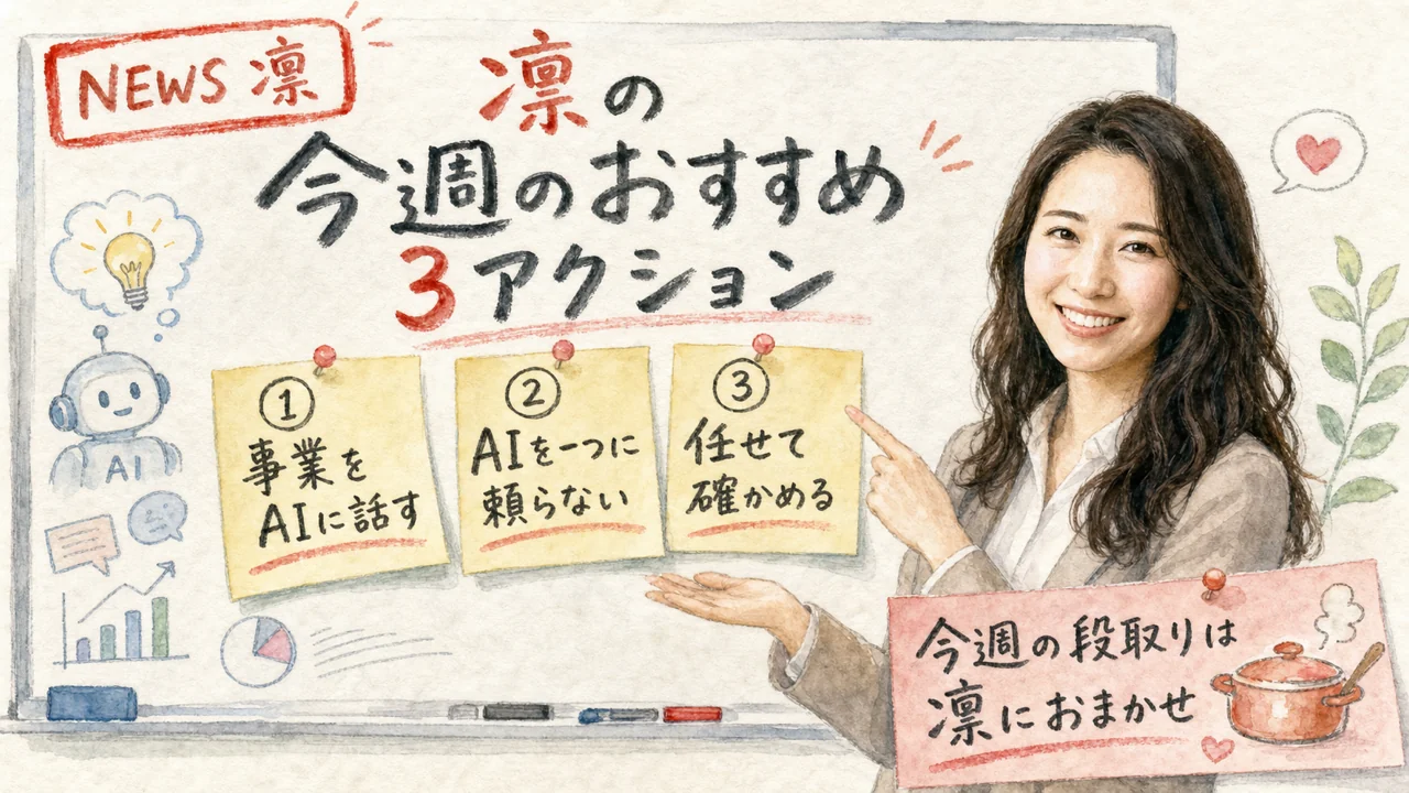 凛の今週のおすすめアクション3つ(図解)