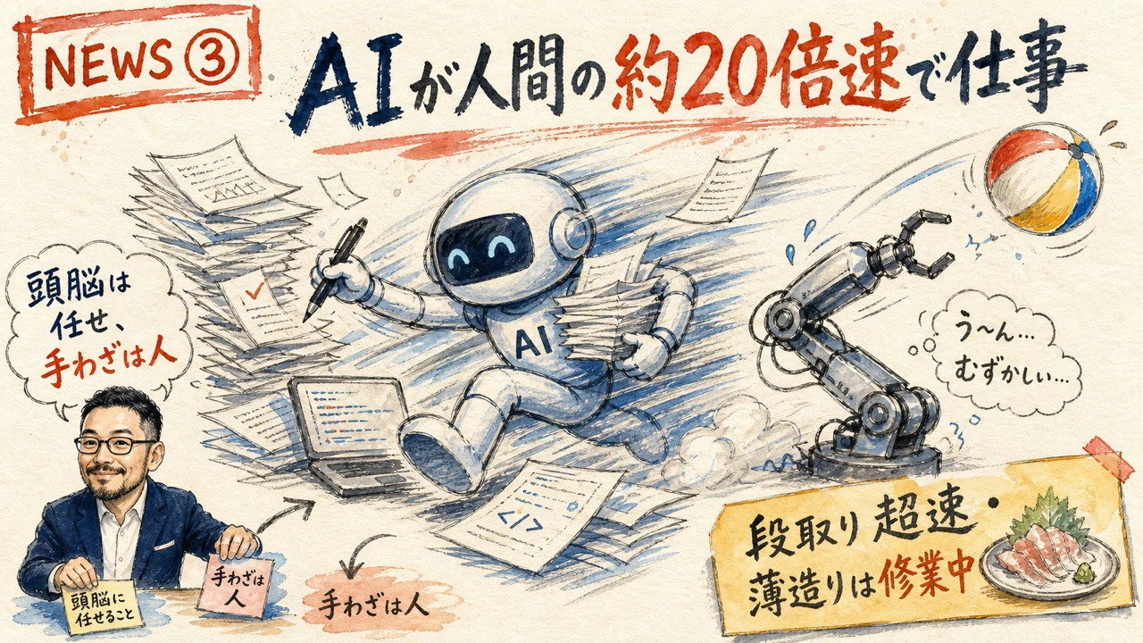 AnthropicのProject Fetch第2弾でClaudeエージェントが人間チームの約20倍速を記録したニュースの図解