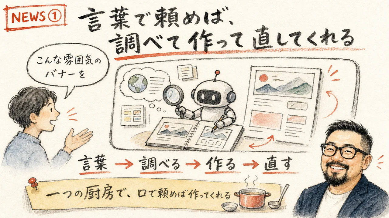 FigmaがAIデザインエージェントにClaude CodeとCodexを統合しweb検索機能も追加したニュースの図解