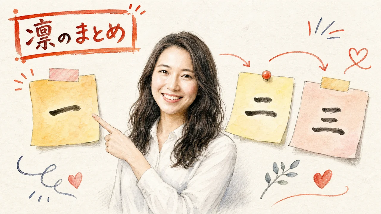 AI秘書の凛が今日の要点をまとめる図解