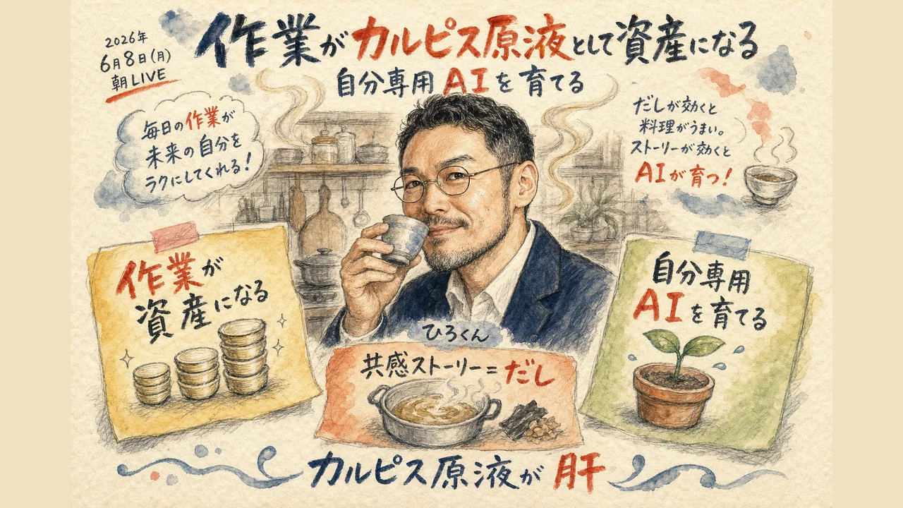 作業がカルピス原液として資産になる図解