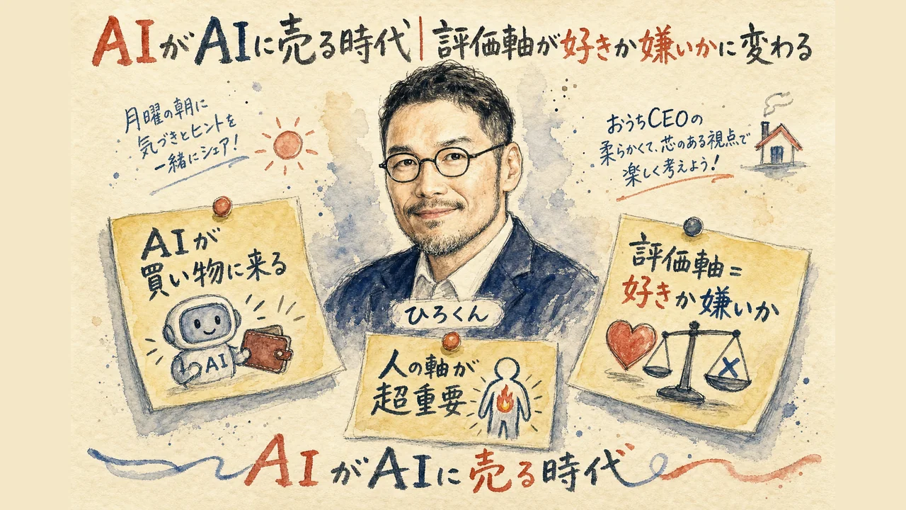 AIがAIに売る時代の評価軸の変化の図解