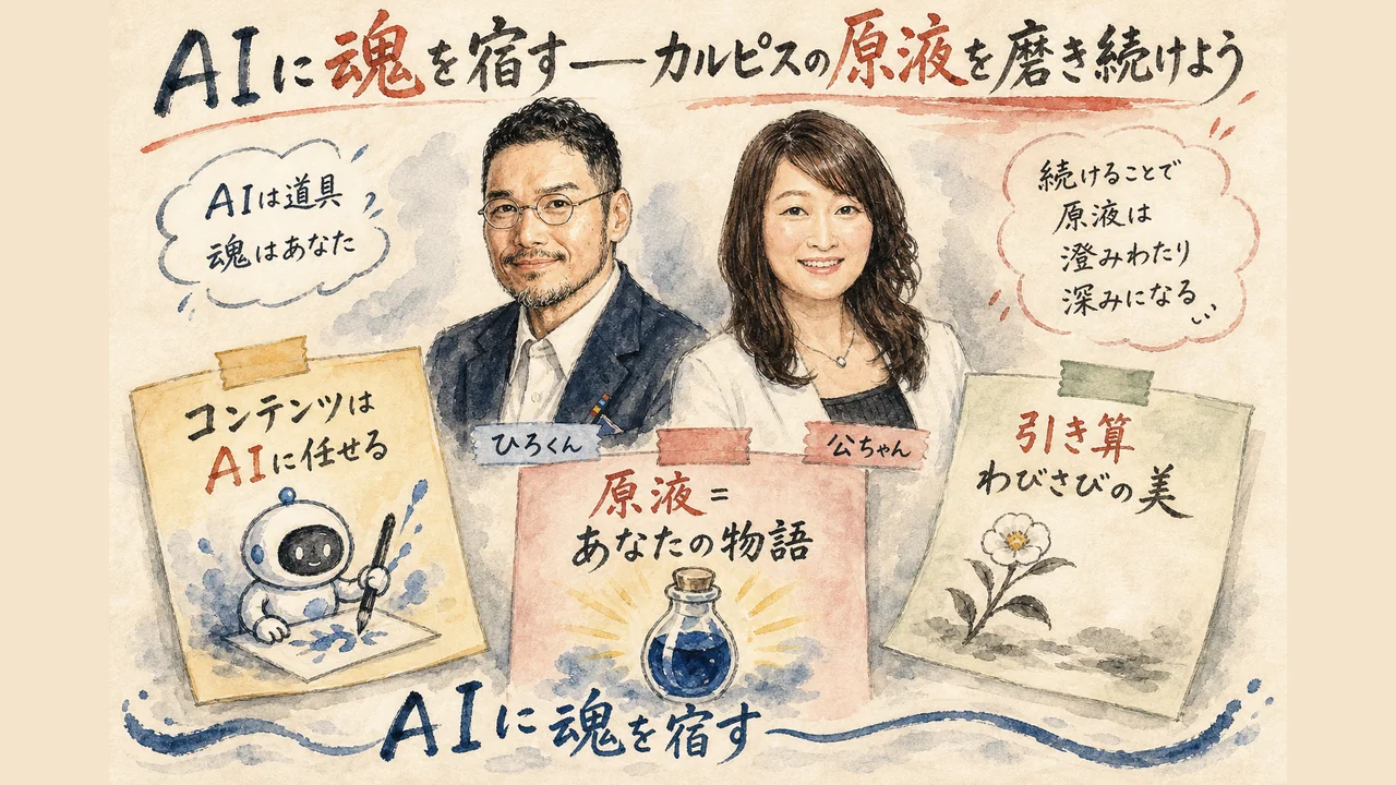 AIに魂を宿す｜カルピスの原液を磨く図解