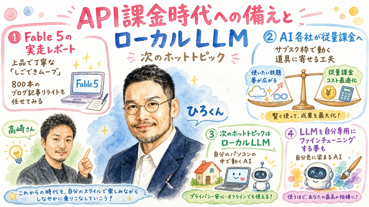 API課金時代への備えとローカルLLMの展望の図解