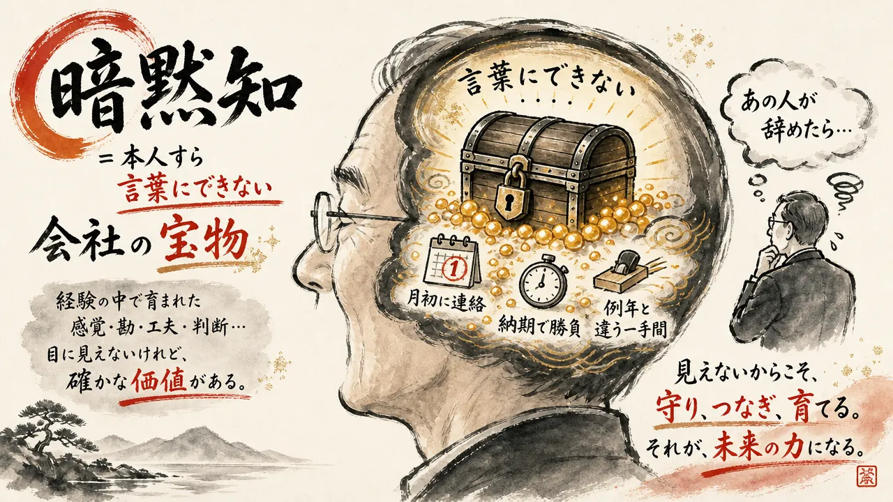暗黙知とは本人すら言葉にできない会社の宝物（図解）