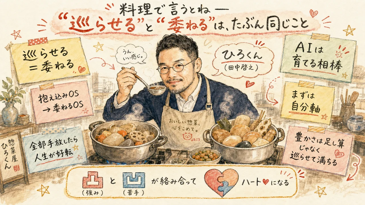 ひろくんコラム図解 巡らせると委ねるは同じこと