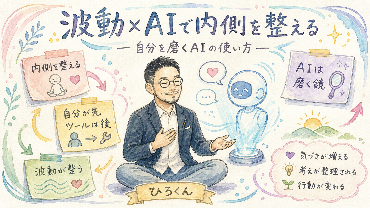 波動×AIで内側を整える 自分を磨くAIの使い方 ひろくん