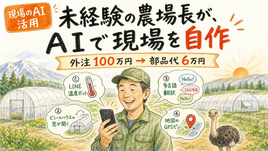 未経験の農場長がCodexでAI現場DXを自作（外注100万円の見積もりを部品代6万円で）