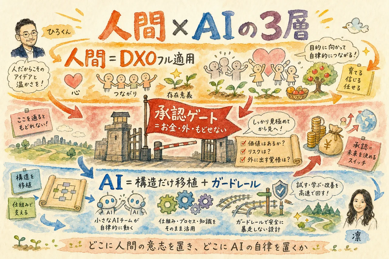人間とAIでDXOの使い方が真逆になるハイブリッド構造のグラレコ