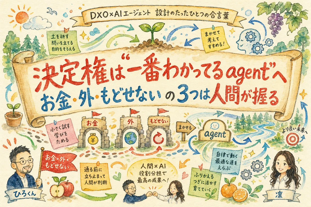決定権は一番わかっているAIに渡す・お金外戻せないは人間が握る合言葉のグラレコ