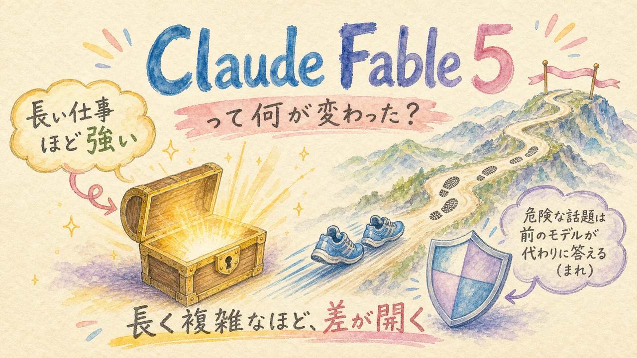 Claude Fable 5の変化——長い仕事ほど強い、長く複雑なほど差が開く
