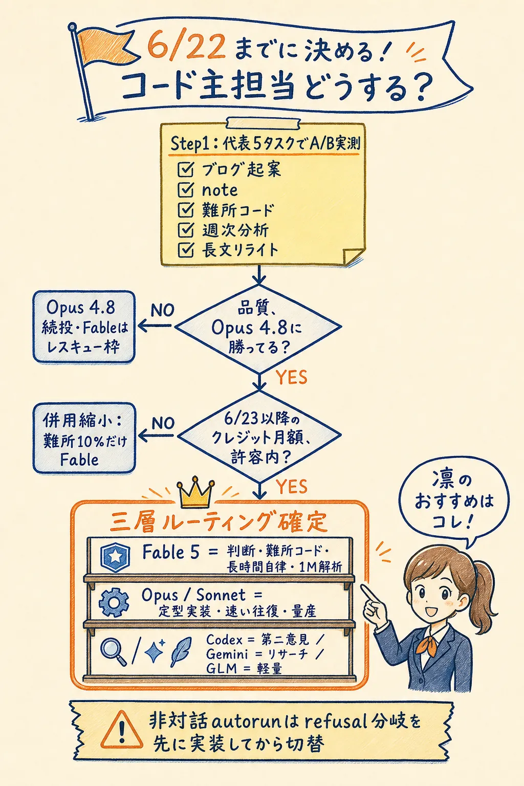モデル使い分け判断フローチャート