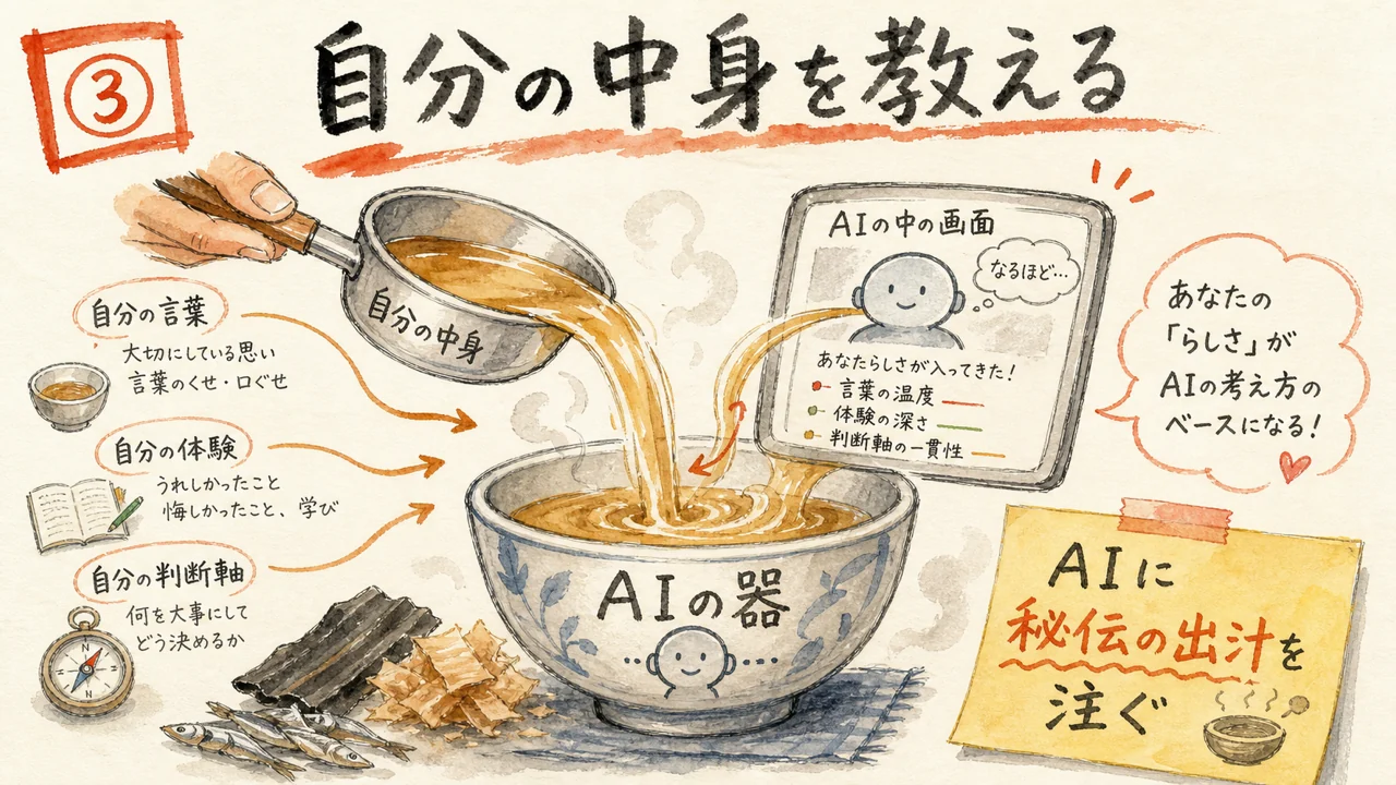 自分の中身を教える