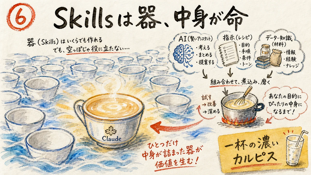 Skillsは器、中身が命