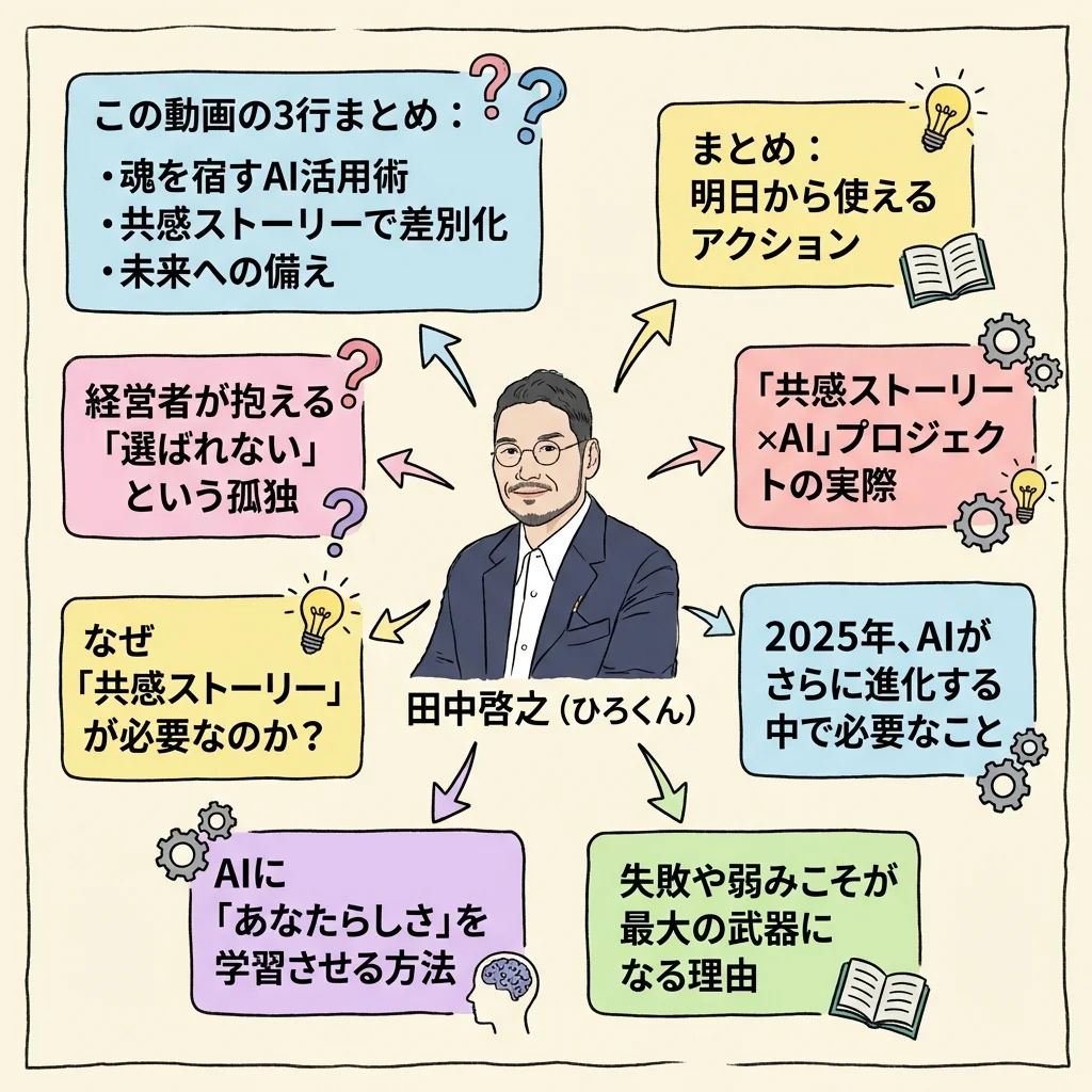 共感ストーリー×AIで選ばれる人になる5つのステップ｜全体図解