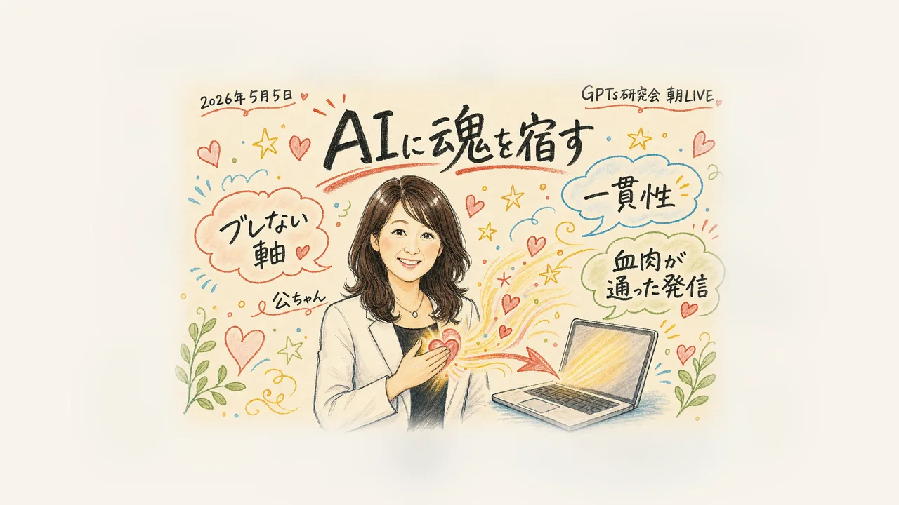 AIに魂を宿す｜ブレない軸と一貫性が血肉の通った発信を生む（グラフィックレコーディング）