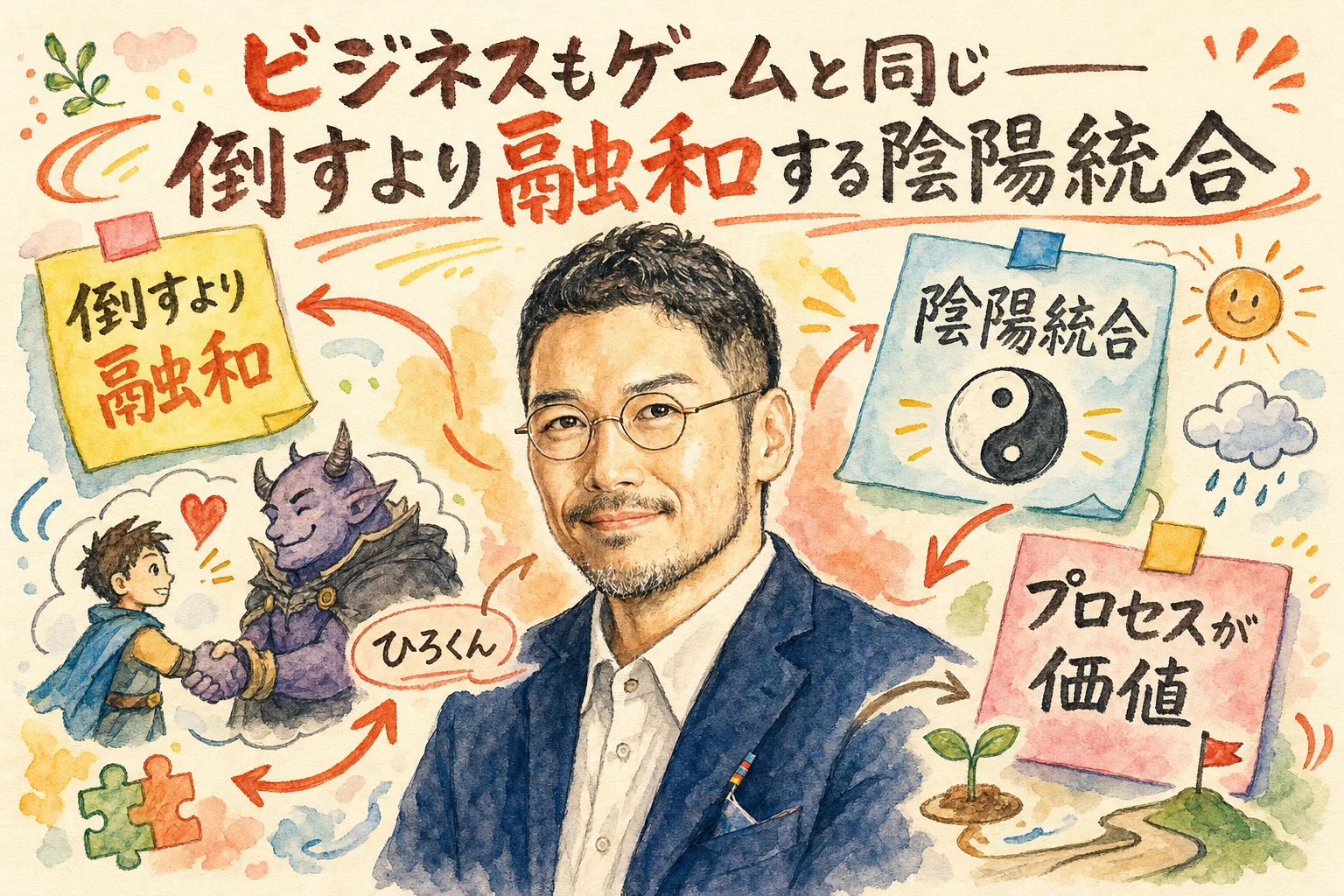 倒すより融和