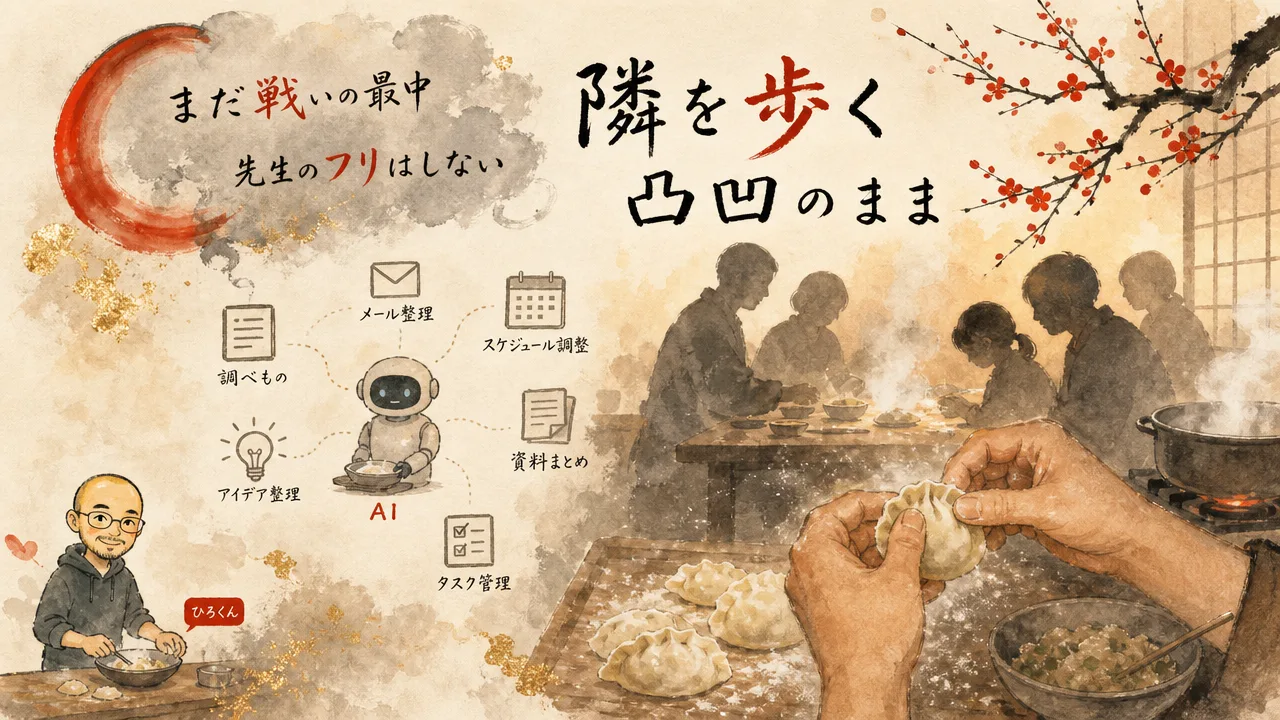 ひろくんコラム 戦いの最中 隣を歩く図解