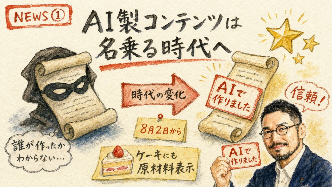 EUがAI生成コンテンツの表示ルール最終版を公表（図解）