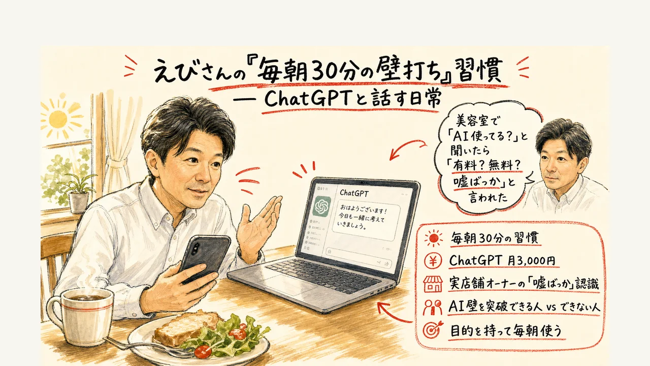 えびさんのChatGPT毎朝30分壁打ち