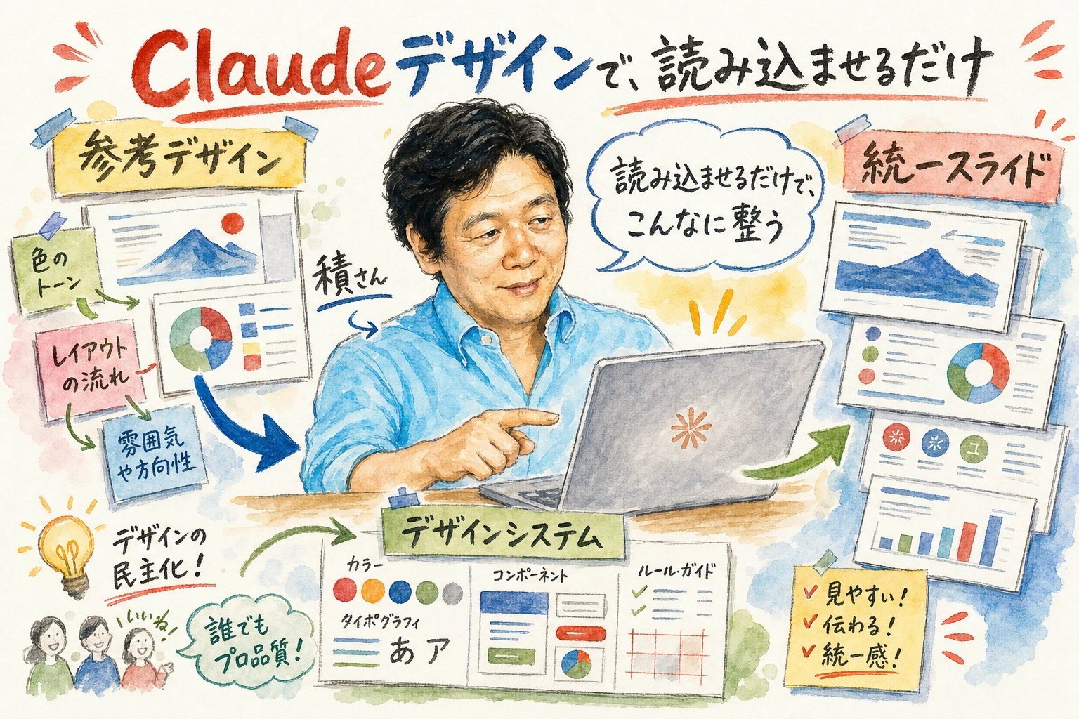 Claudeデザインシステムでスライド生成するグラレコ