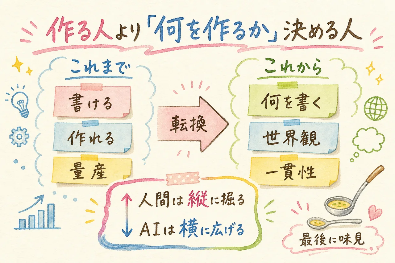 作れる人より何を作るべきか分かる人が強くなる