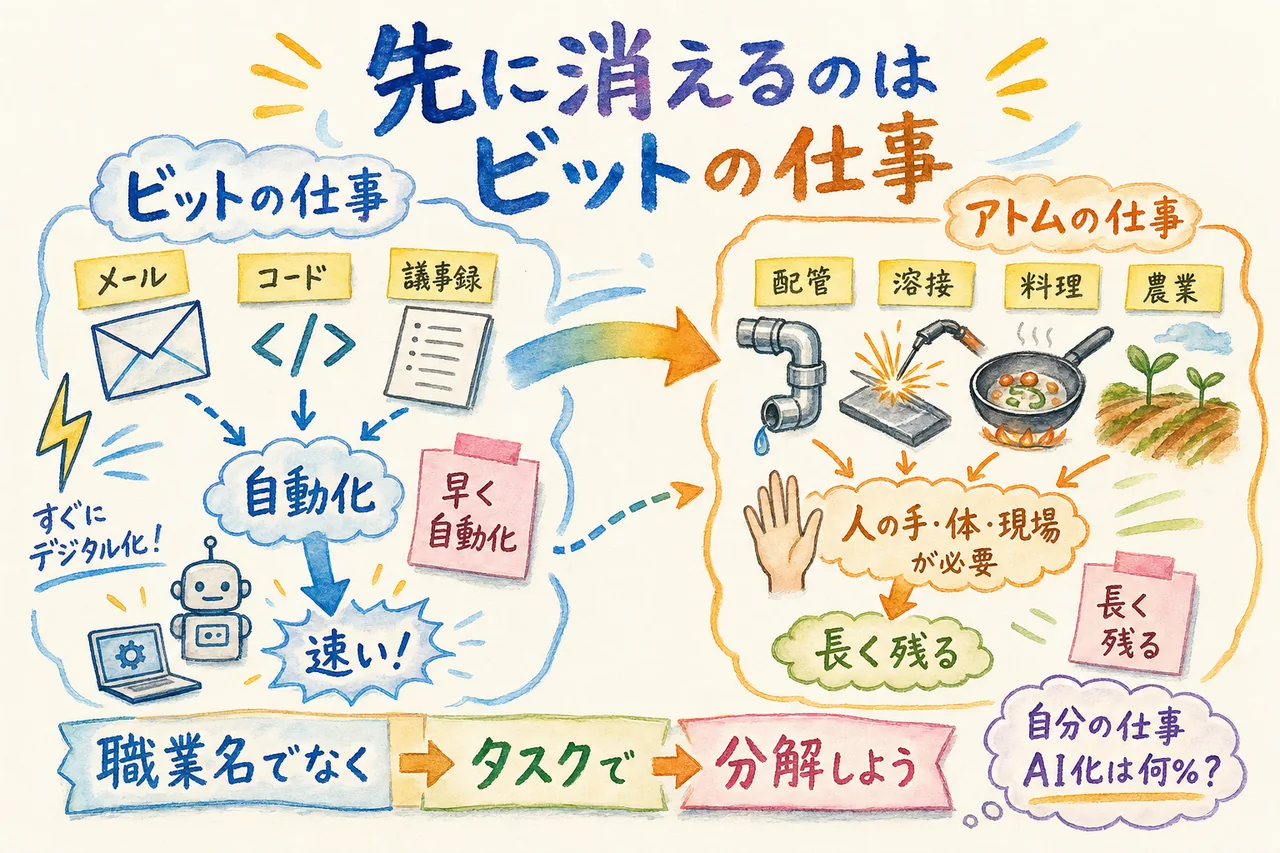 ビットの仕事から先に自動化される