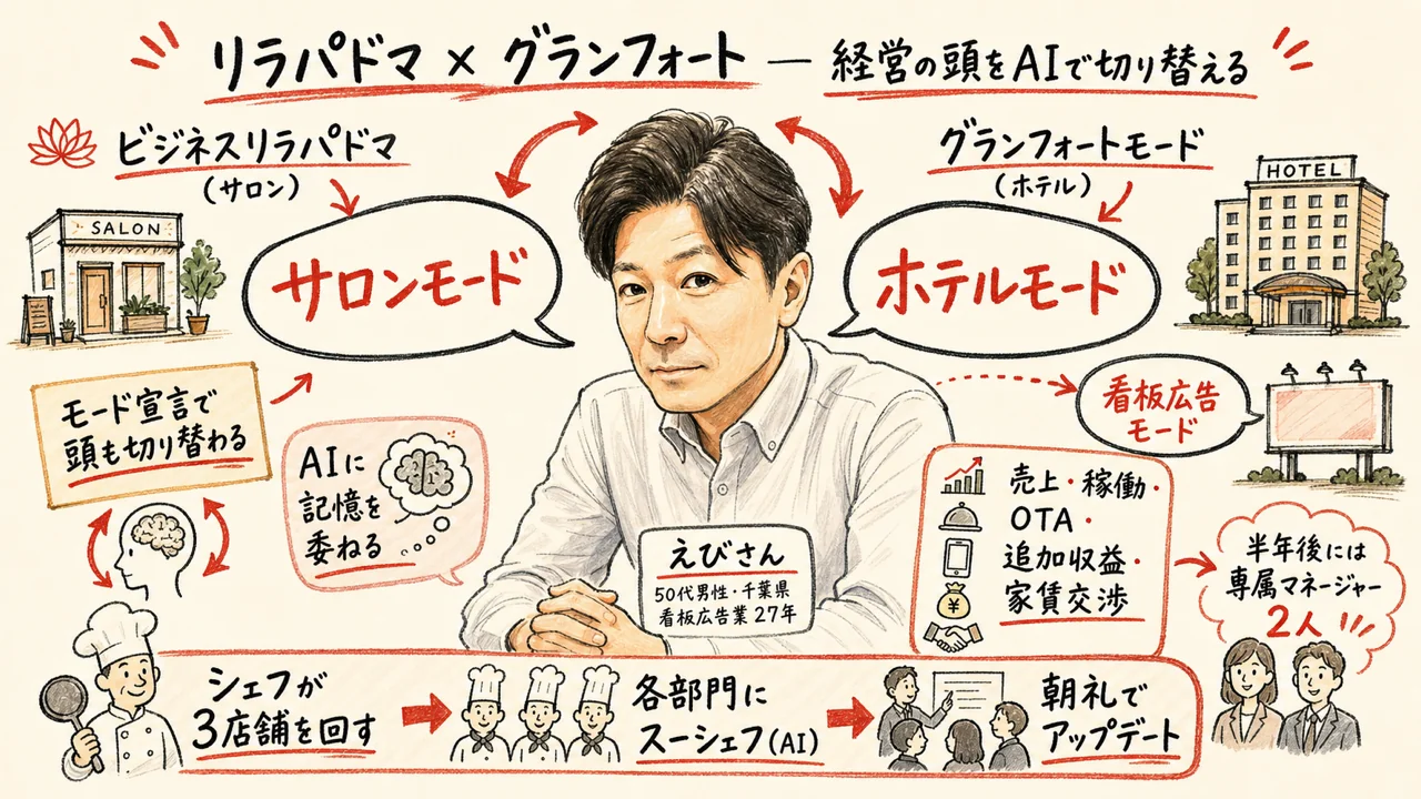 リラパドマとグランフォート 経営の頭をAIで切り替える