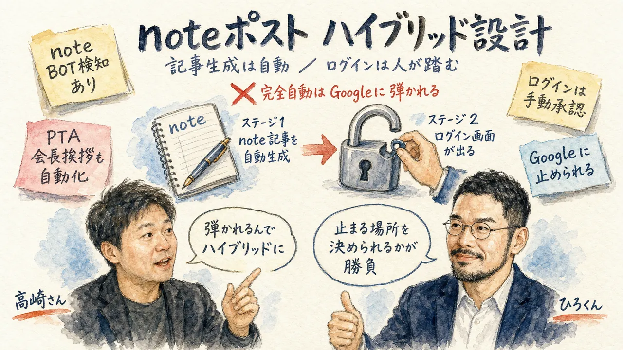 note自動投稿のログイン認証・記事生成・実行ステップ