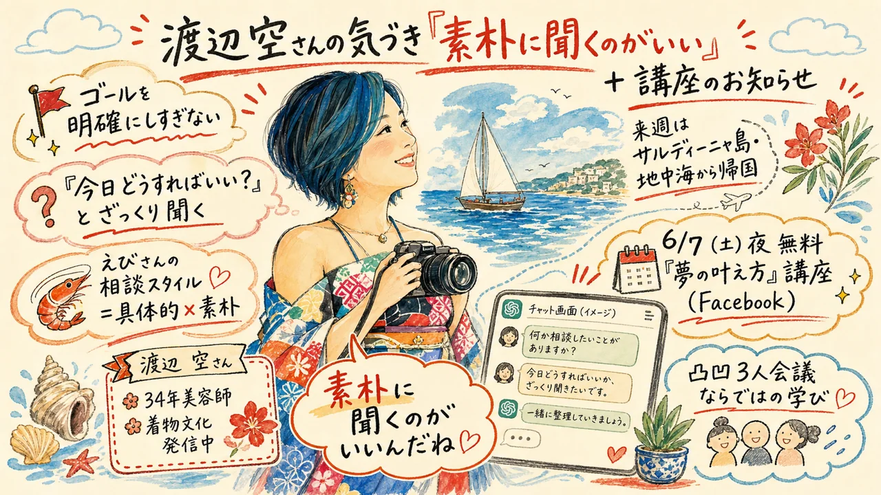 渡辺空さんの気づき 素朴に聞くのがいい