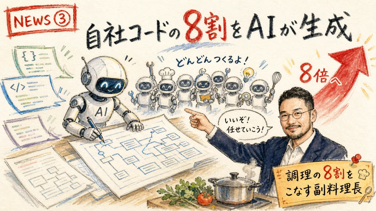 ClaudeがAnthropicの自社コードの8割を生成する図解