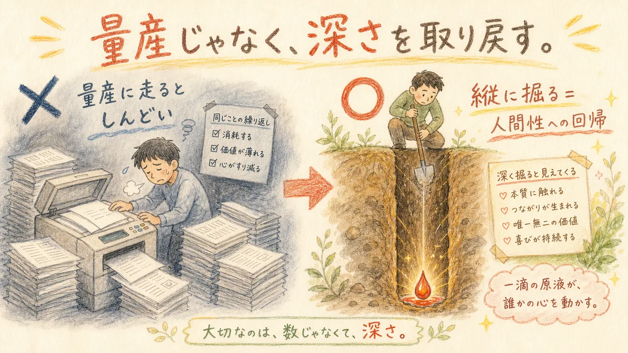 量産じゃなく深さを取り戻す：人間性への回帰グラレコ