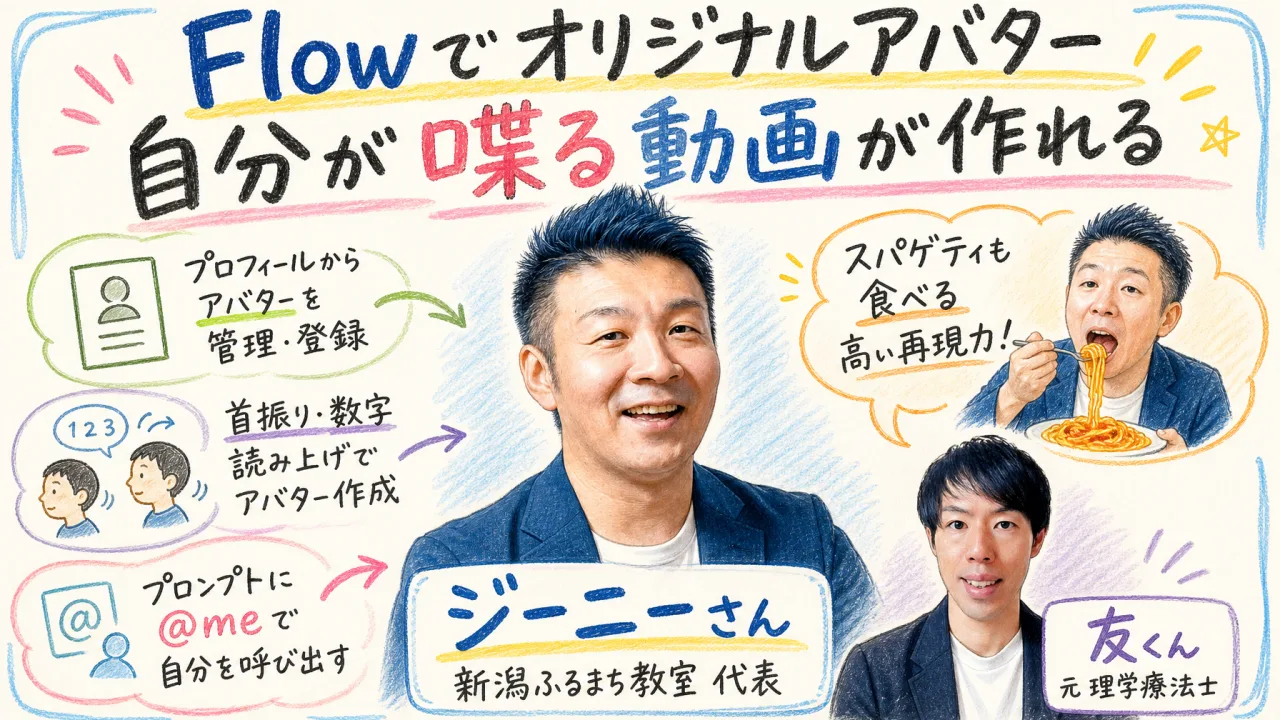 Flowでオリジナルアバター｜自分が喋る動画が作れる