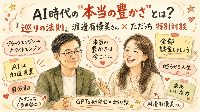 AI時代の本当の豊かさとは 渡邊有優美×ただっち 全体図解