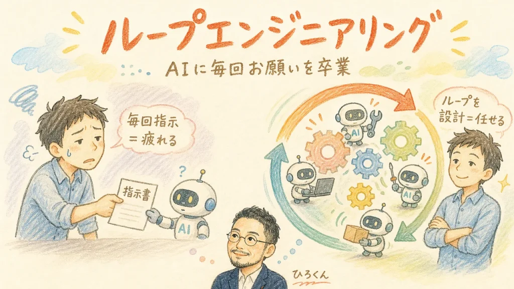 ループエンジニアリング特集アイキャッチ。毎回指示からループ設計へ。ひろくん