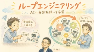 ループエンジニアリング特集アイキャッチ。毎回指示からループ設計へ。ひろくん