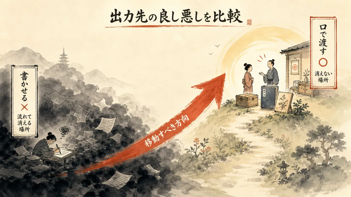 出力先の良し悪しを比較 図解