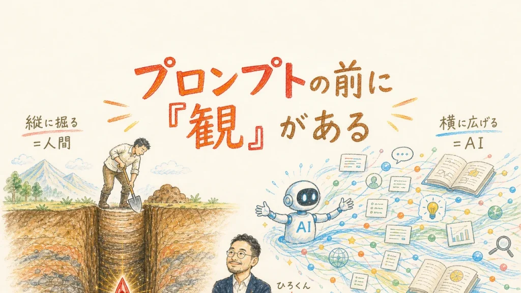 プロンプトの前に観がある｜AI時代の存在価値と4段階 アイキャッチ
