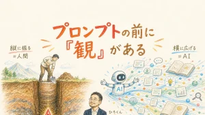 プロンプトの前に観がある|AI時代の存在価値と4段階 アイキャッチ