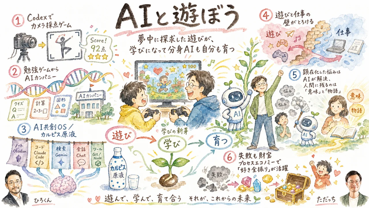 AIと遊んで学ぶ 朝LIVE実演のグラフィック