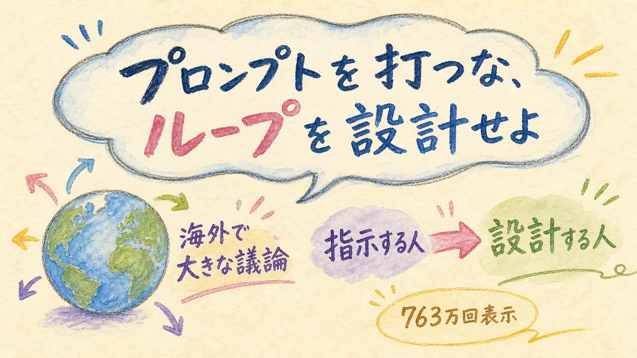 プロンプトを打つな、ループを設計せよ——海外の大議論
