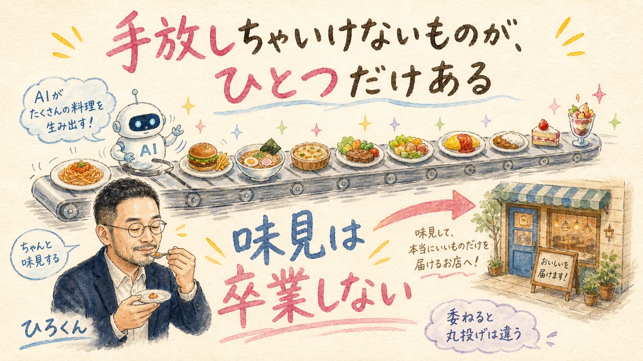 味見は卒業しない——委ねると丸投げは違う