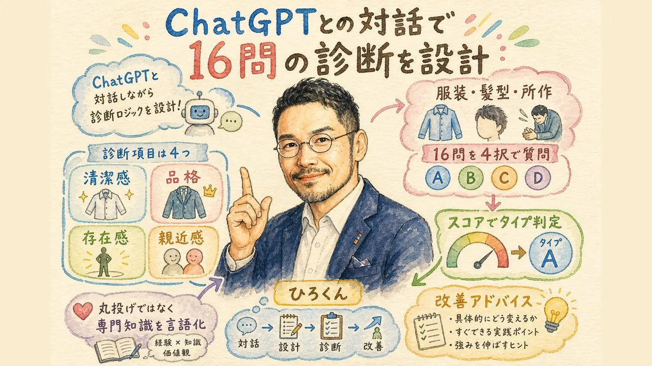 ChatGPTとの“対話”が出発点 — 16問の診断はこう設計された