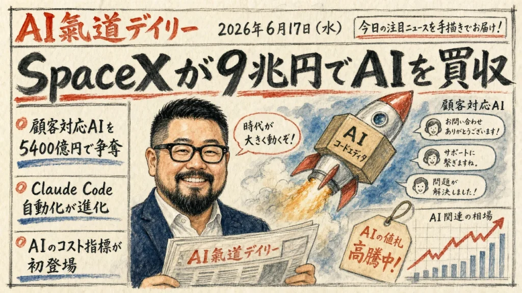 AI氣道デイリー 2026年6月17日 新聞風アイキャッチ