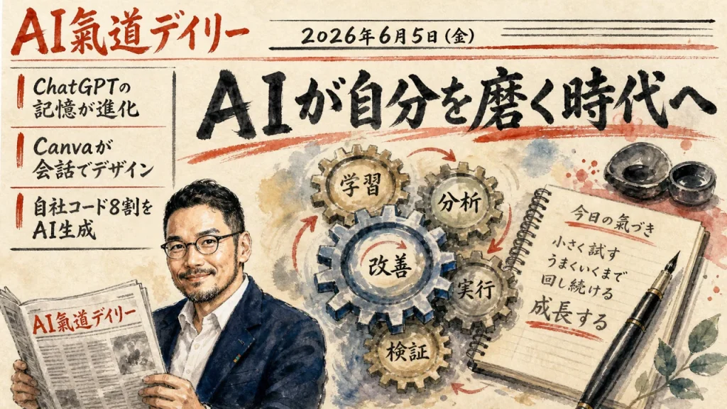 AIが自分を磨く時代へ 新聞風アイキャッチ